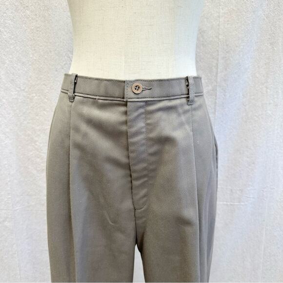 Levi's taupe Bend Over vintage 70s straight leg pleat twill trouser size 14 - Picture 3 of 14